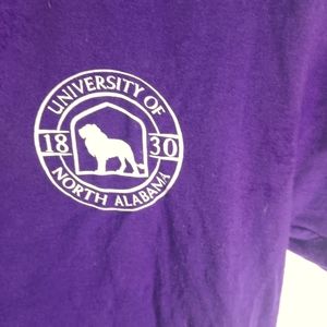 University of North Alabama Women's purple T-shirt logo Gildan brand